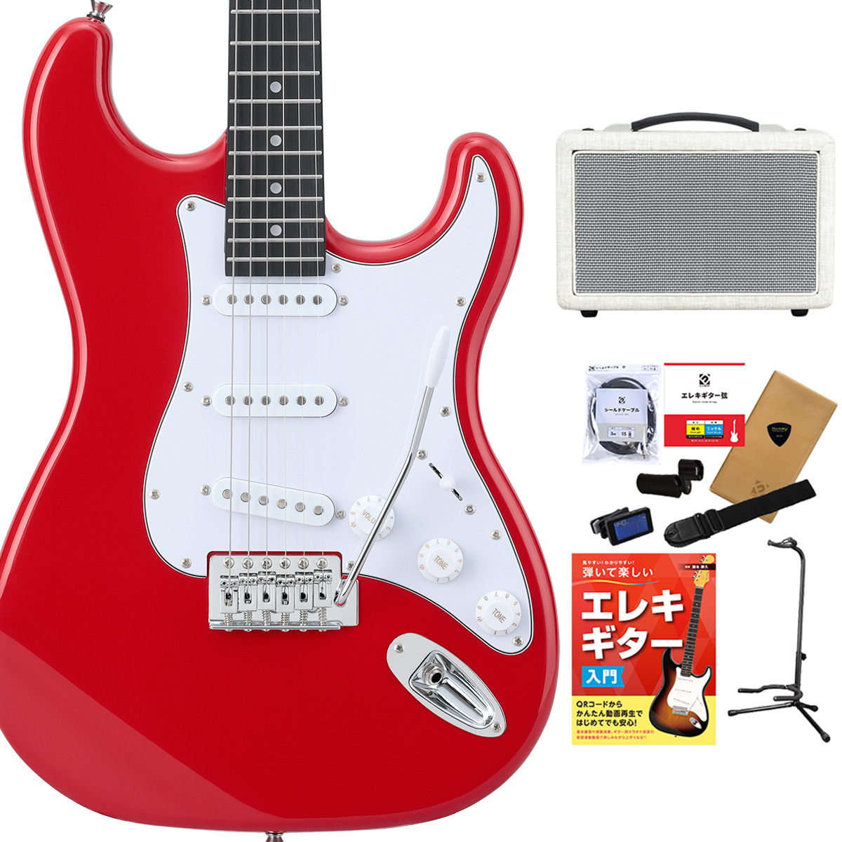 BUSKER'S バスカーズ BST-Standard エレキギター初心者12点セット〔軽量モダンデザインアンプ付き〕ストラトキャスター パステルカラー |  | 06