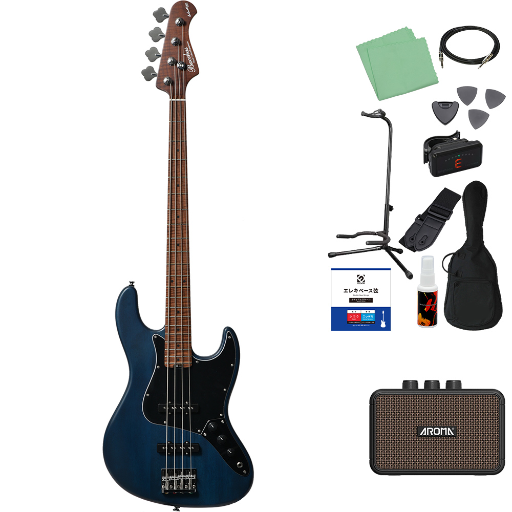 Bacchus WL4-STD/RSM GM エレキベース ジャズべタイプ バッカス