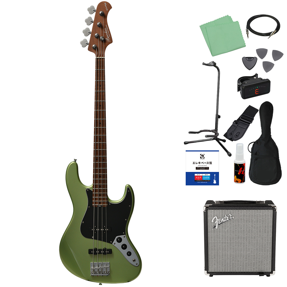 Bacchus バッカス WL4-STD/RSM ベース 初心者12点セット Fenderアンプ付 グローバルシリーズ ジャズべタイプ_12
