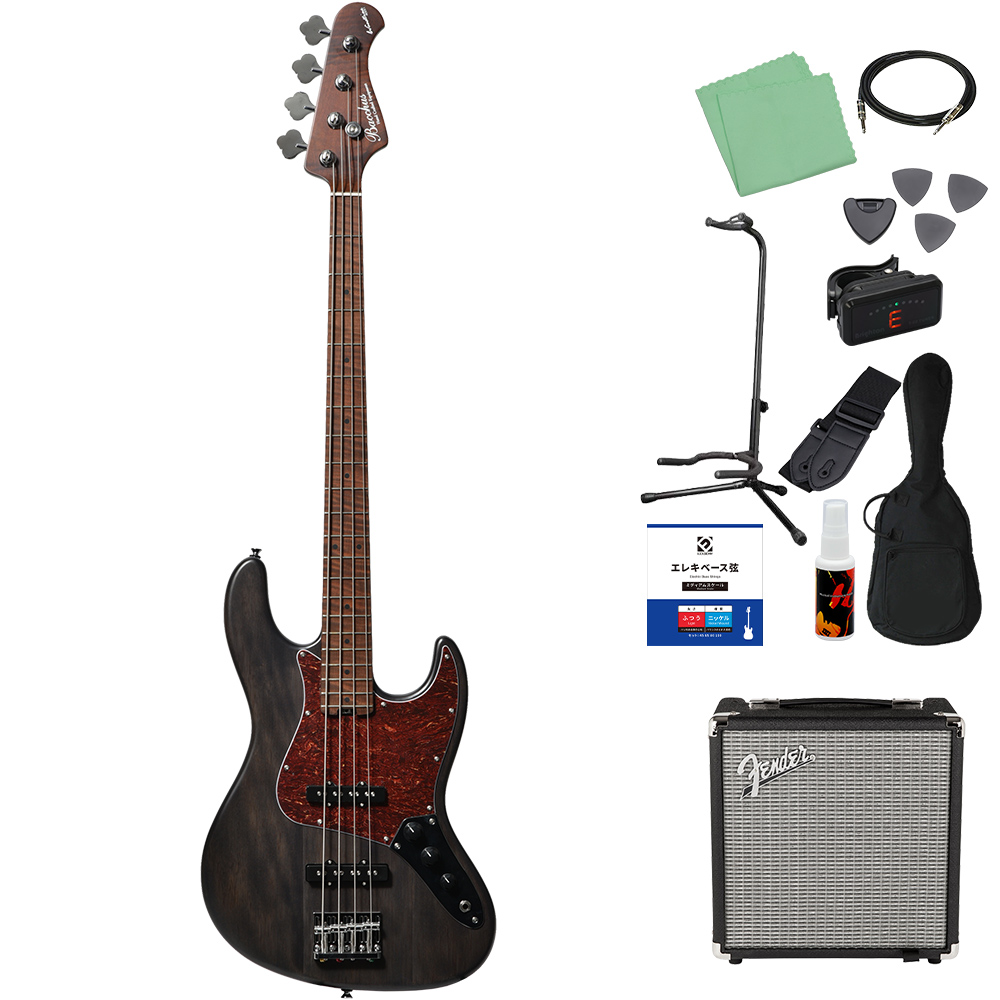 Bacchus バッカス WL4-STD/RSM ベース 初心者12点セット Fender