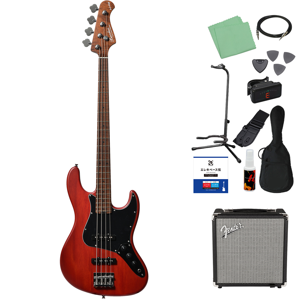 Bacchus バッカス WL4-STD/RSM ベース 初心者12点セット Fender