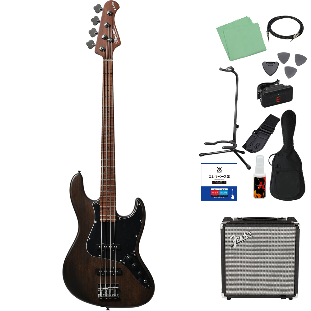 Bacchus バッカス WL4-STD/RSM ベース 初心者12点セット Fender