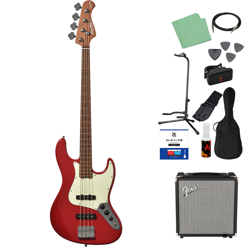 Bacchus バッカス WL4-STD/RSM ベース 初心者12点セット Fenderアンプ付 グローバルシリーズ ジャズべタイプ_20