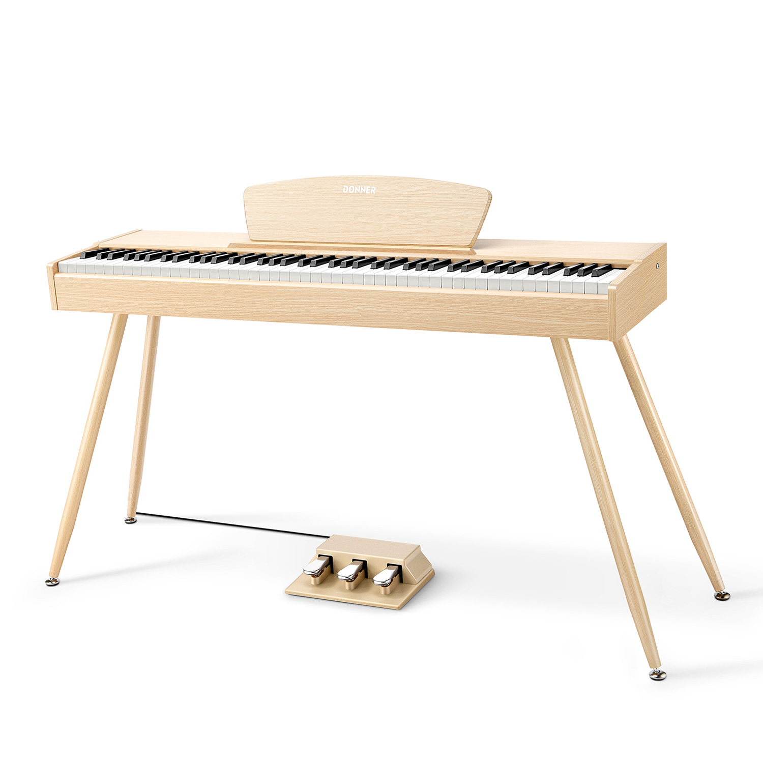 DONNER DDP-80 電子ピアノ 88鍵盤 ペダルあり 音出し確認済み DDP-80 Wooden 88 Key Weighted Upright Digital Piano for Home
