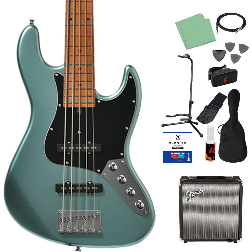 Bacchus バッカス WJB5-1DX-AC RSM/M 5弦 ベース初心者12点セット Fenderアンプ付 エレキベース ユニバースシリーズ アクティブ仕様の画像