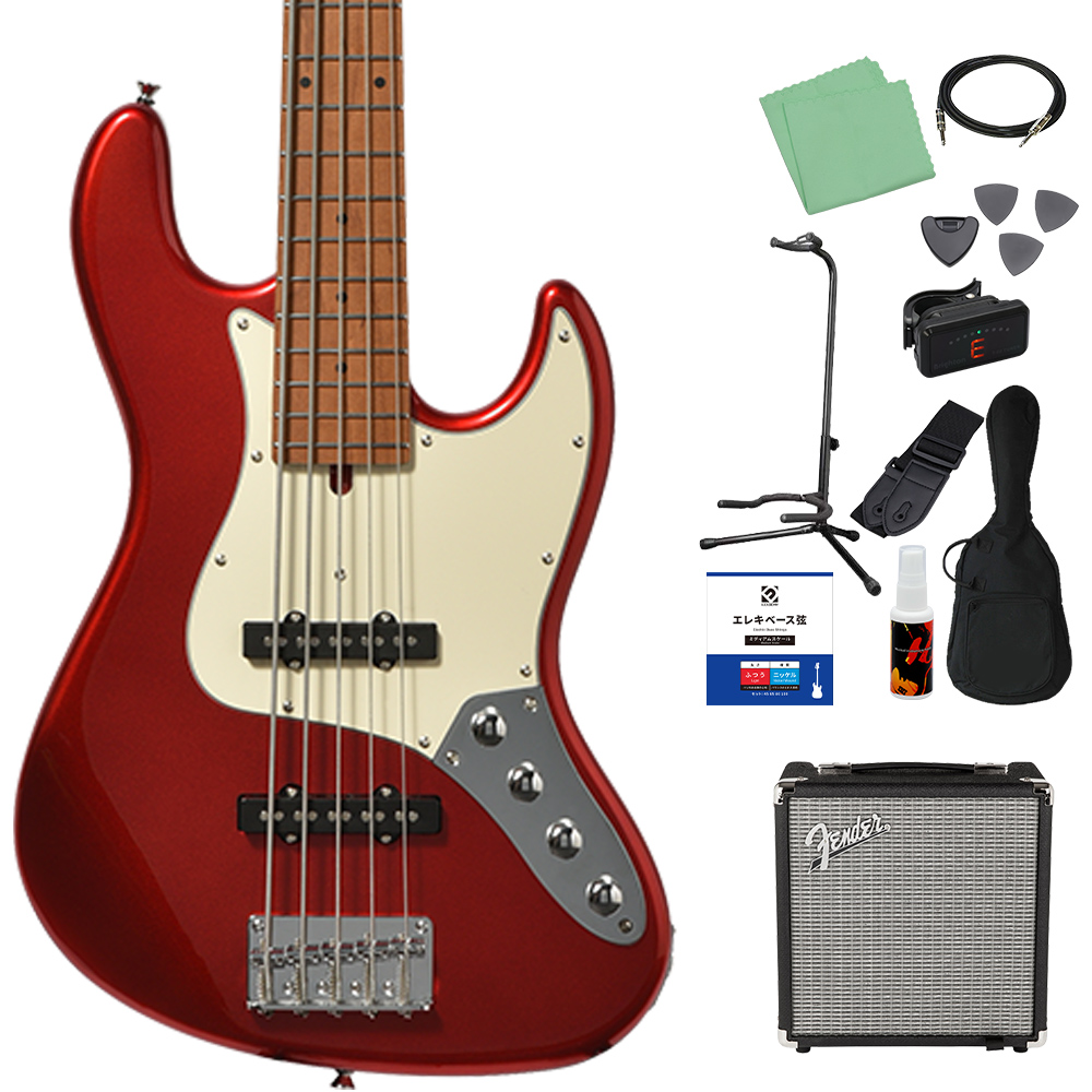 Bacchus バッカス WJB5-1DX-AC RSM/M 5弦 ベース初心者12点セット Fenderアンプ付 エレキベース ユニバースシリーズ アクティブ仕様の画像