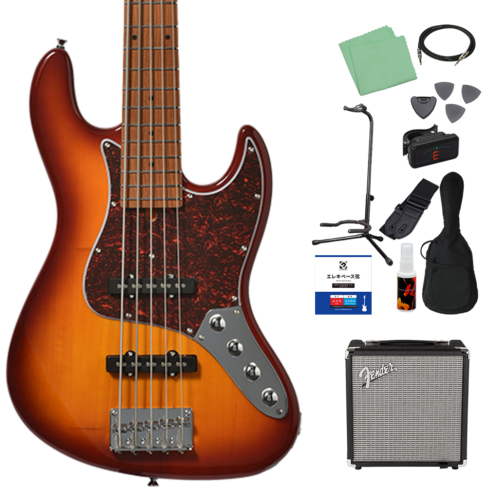 Bacchus バッカス WJB5-1DX-AC RSM/M 5弦 ベース初心者12点