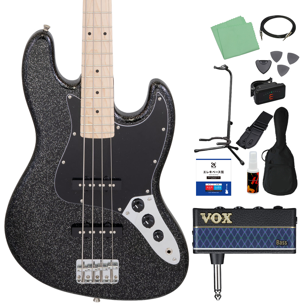 LEGEND レジェンド LJB-Z GLGR / LJB-Z M GLBK ベース初心者12点セット ヘッドホンアンプ付 エレキベース 限定モデル ラメ塗装の画像
