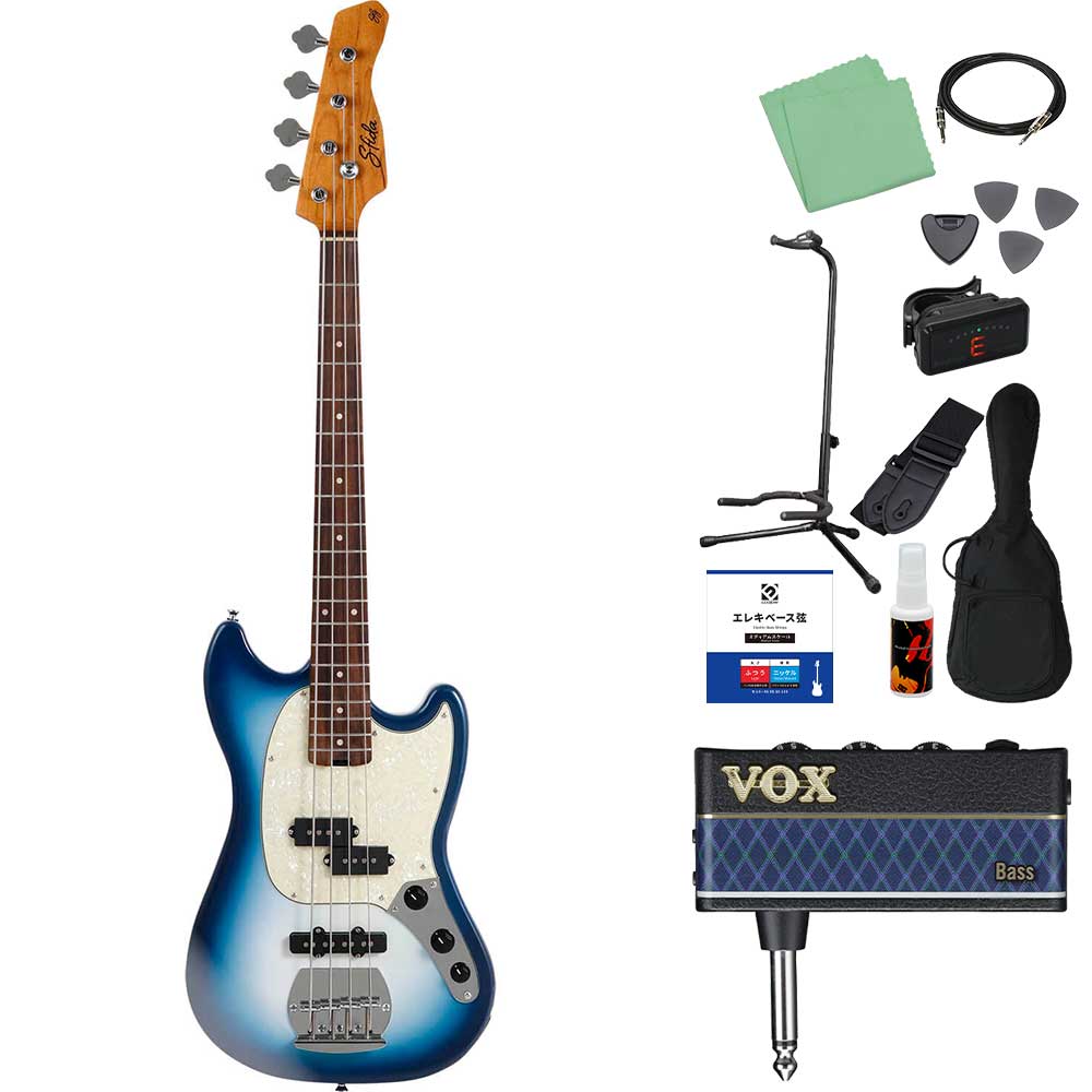 Sfida スフィーダ SJB-450 ベース初心者12点セット ヘッドホンアンプ付 ショートスケール ローステッドメイプルネック_2