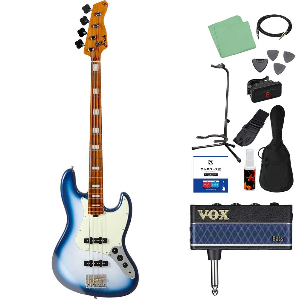 Sfida スフィーダ SJB-500 ベース初心者12点セット ヘッドホンアンプ付 ローステッドメイプルネック ジャズベースタイプの画像