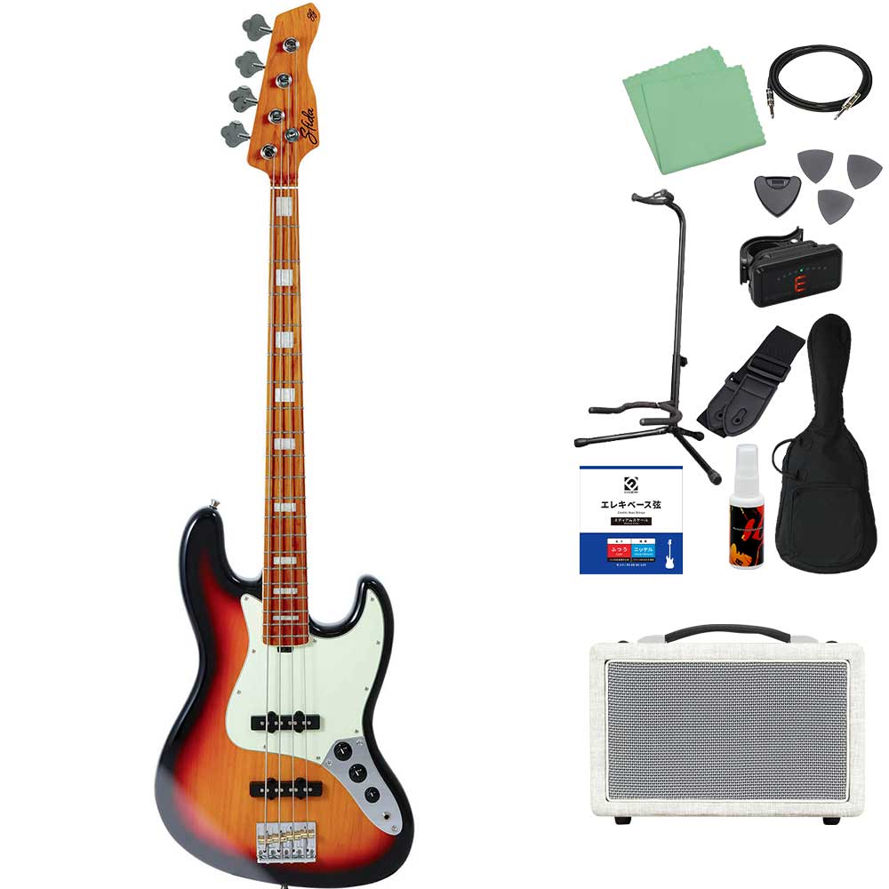 Sfida スフィーダ SJB-500 ベース初心者12点セット 島村楽器で一番売れてるベースアンプ付 ローステッドメイプルネック ジャズベースタイプの画像