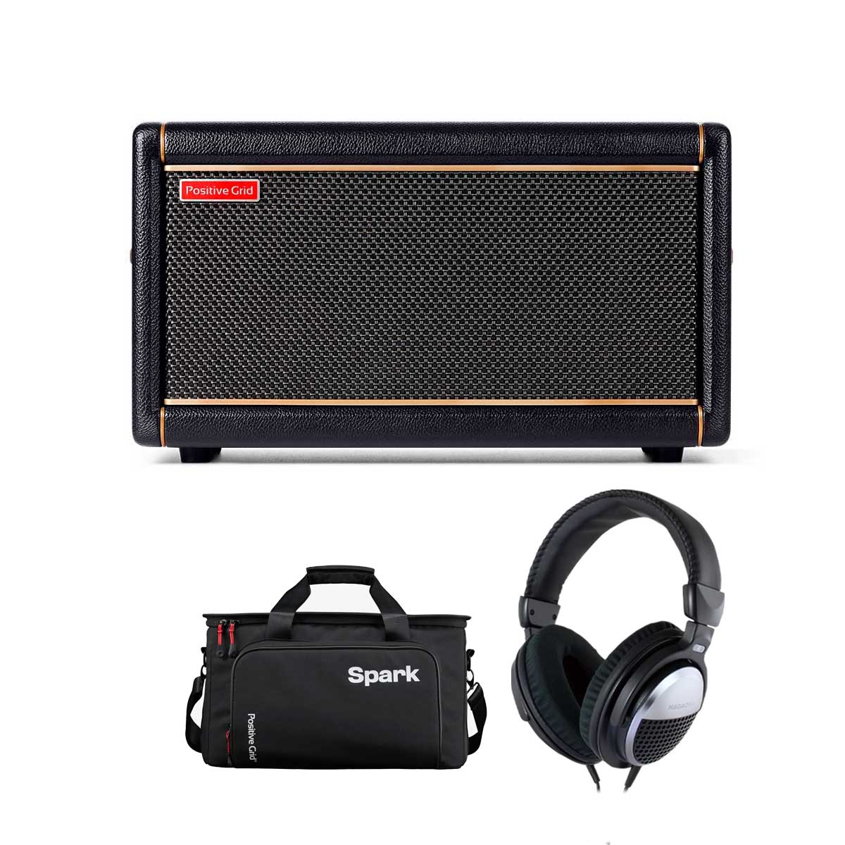Positive Grid ポジティブグリッド Spark2 ヘッドホン＆専用ケース セット ギターアンプ ベース エレアコ対応 50W スパークの画像