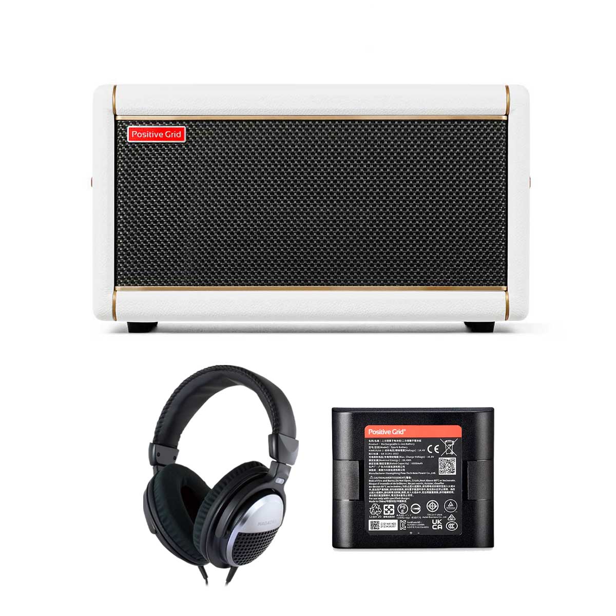 Positive Grid ポジティブグリッド Spark2 ヘッドホン＆専用バッテリー セット ギターアンプ ベース エレアコ対応 50W スパークの画像