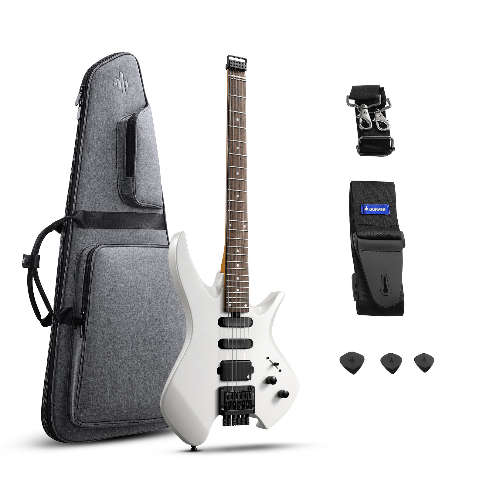 Donner ドナー NHL-500 ヘッドレスギター エレキギター ブラック