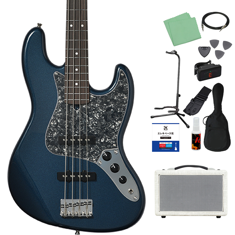 Bacchus バッカス BJB-1-RSM/R-BPPG ベース初心者12点セット 島村楽器で一番売れてるベースアンプ付 エレキベース ユニバースシリーズの画像