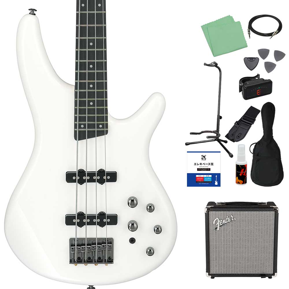 Ibanez アイバニーズ SR280E ベース初心者12点セット Fenderアンプ付 エレキベース 初心者向け アクティブ・パッシブ切り替えの画像