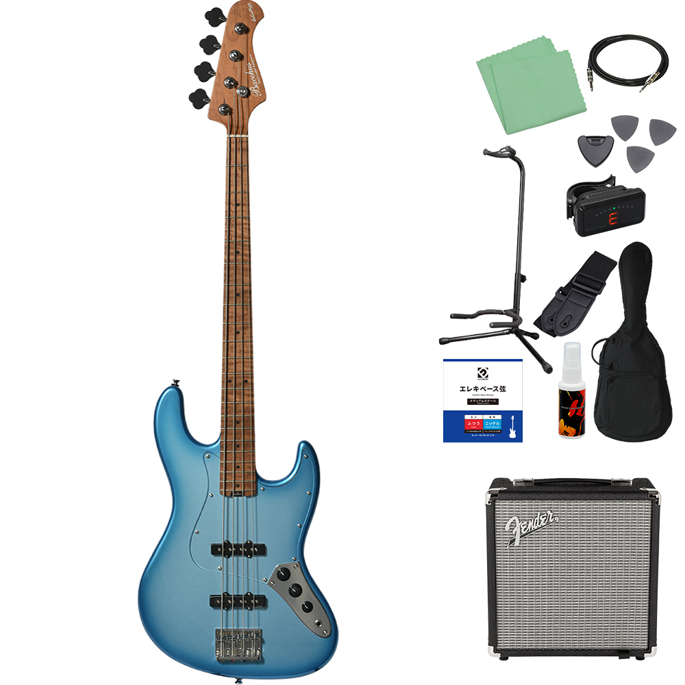Bacchus バッカス WL4-STD/RSM ベース 初心者12点セット Fenderアンプ付 グローバルシリーズ ジャズべタイプ_25