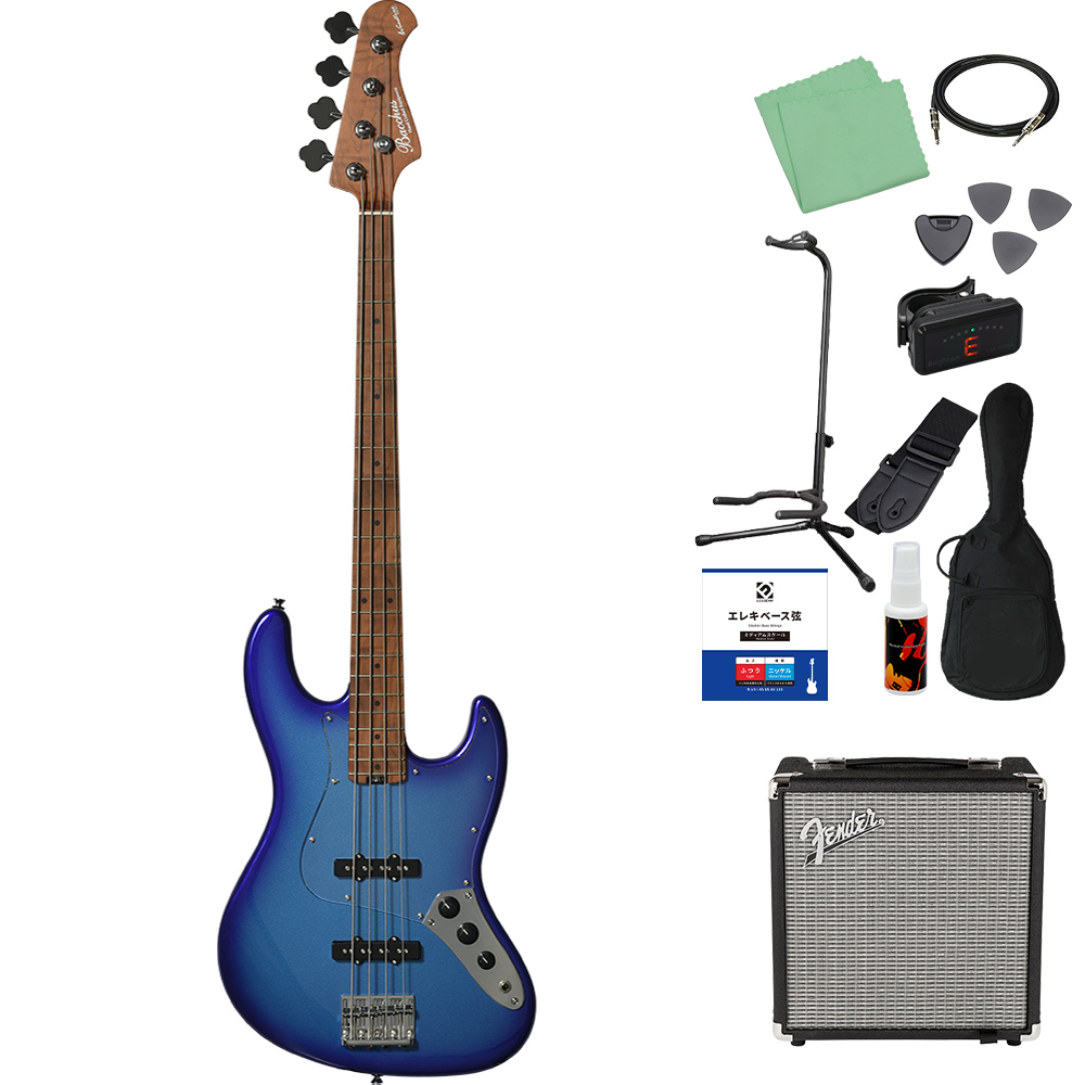 Bacchus バッカス WL4-STD/RSM ベース 初心者12点セット Fenderアンプ付 グローバルシリーズ ジャズべタイプ_26