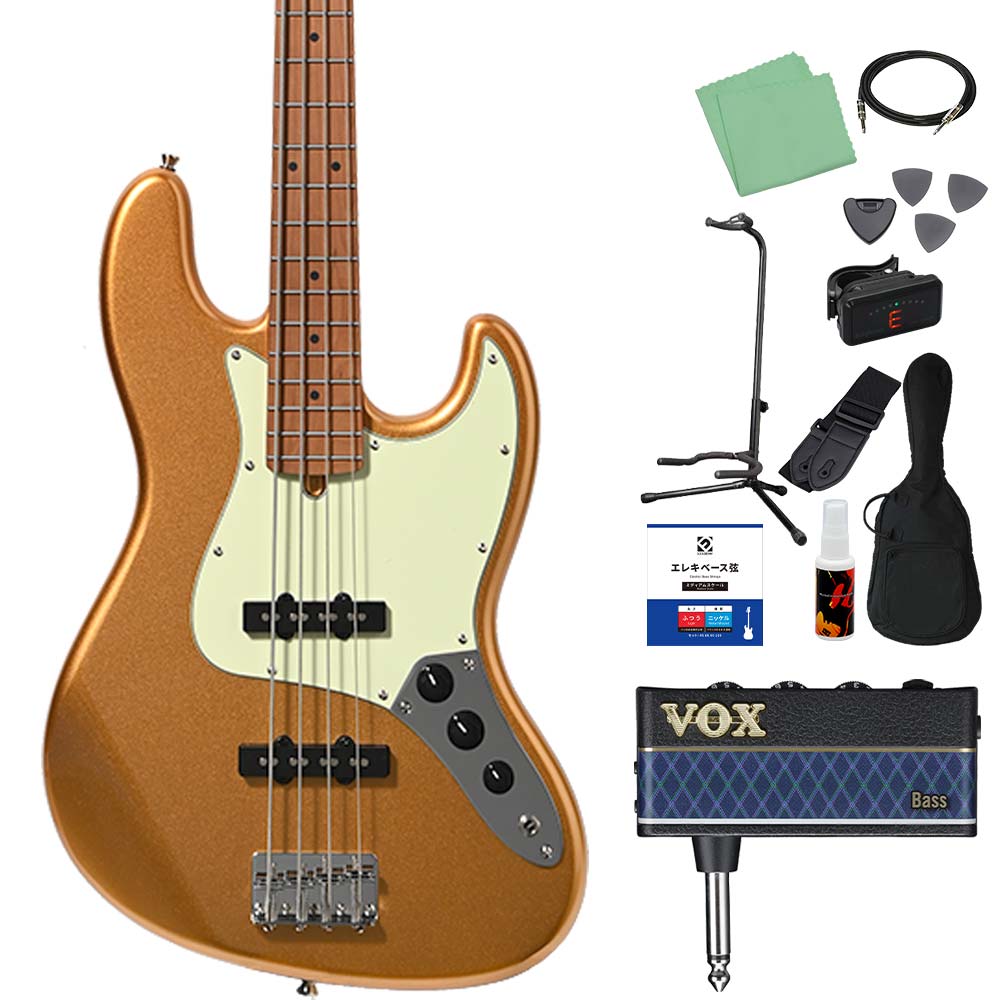 Bacchus（バッカス） 新色登場！ BJB-1-RSM/M ベース 初心者12点セット