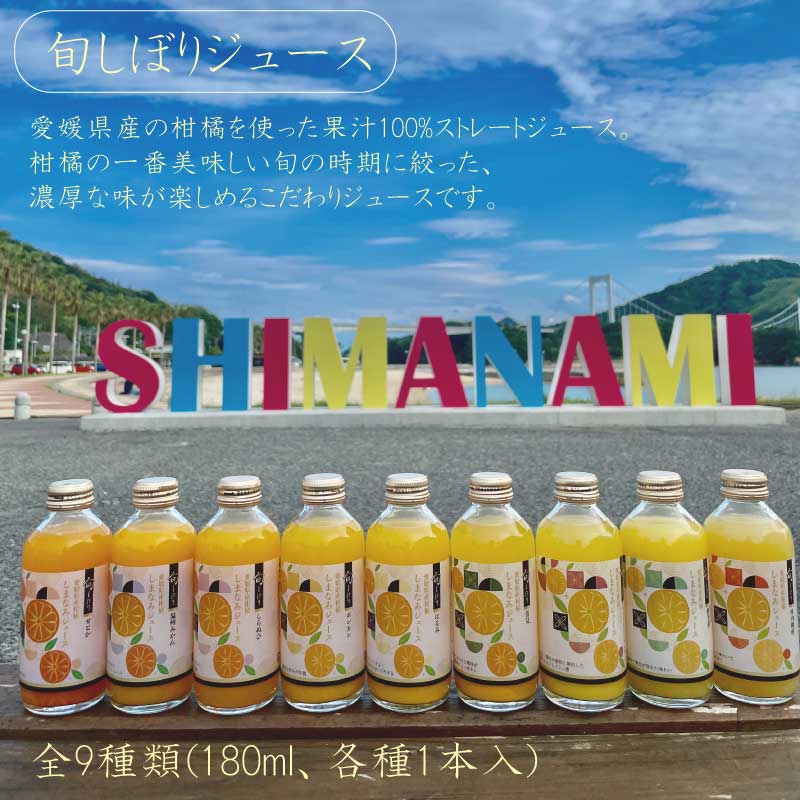 旬しぼり 柑橘 ジュース 9種 愛媛県産 飲み比べ ギフト 果汁100