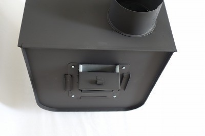 新保製作所 ミニ 薪ストーブ 3面窓付 ”チョッパー”煙突上出し ウッド