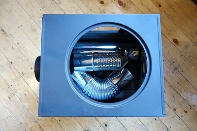 新保製作所・アウトドア専用マトリョーシカ煙突（径１０６mm）＋笠+ガイドリング 新保製作所 アウトドア専用ミニマトリョーシカ煙突（全長1300mm収納