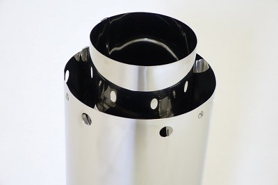 新保製作所 アウトドア専用ステンレス煙突 径80二重管 457mm : 薪