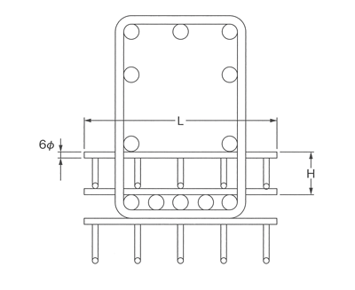 乾産業(株) ハリ用バー型スペーサー(W) H90×300 (50個入り) : inu1417