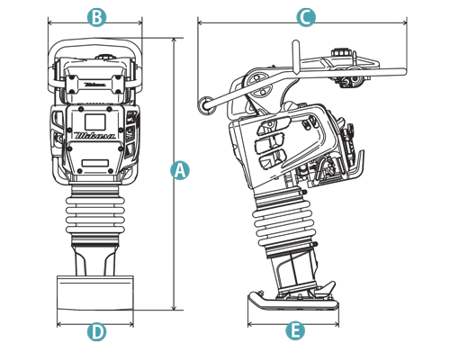 転圧機 タンピングランマー MTX-60H (64kg) 大型ツイン