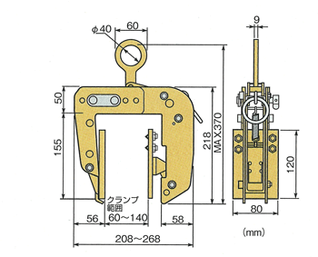 SUPER TOOL 吊クランプ パネル・梁吊クランプ PTC150 容量150kg