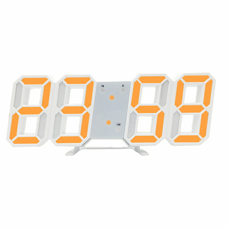 デジタル時計 壁掛け 置時計 白枠 LED 3D 数字 壁時計 掛け時計 デジタル時計 壁掛け 置時計 白枠 LED 3D 数字 壁時計 掛け時計