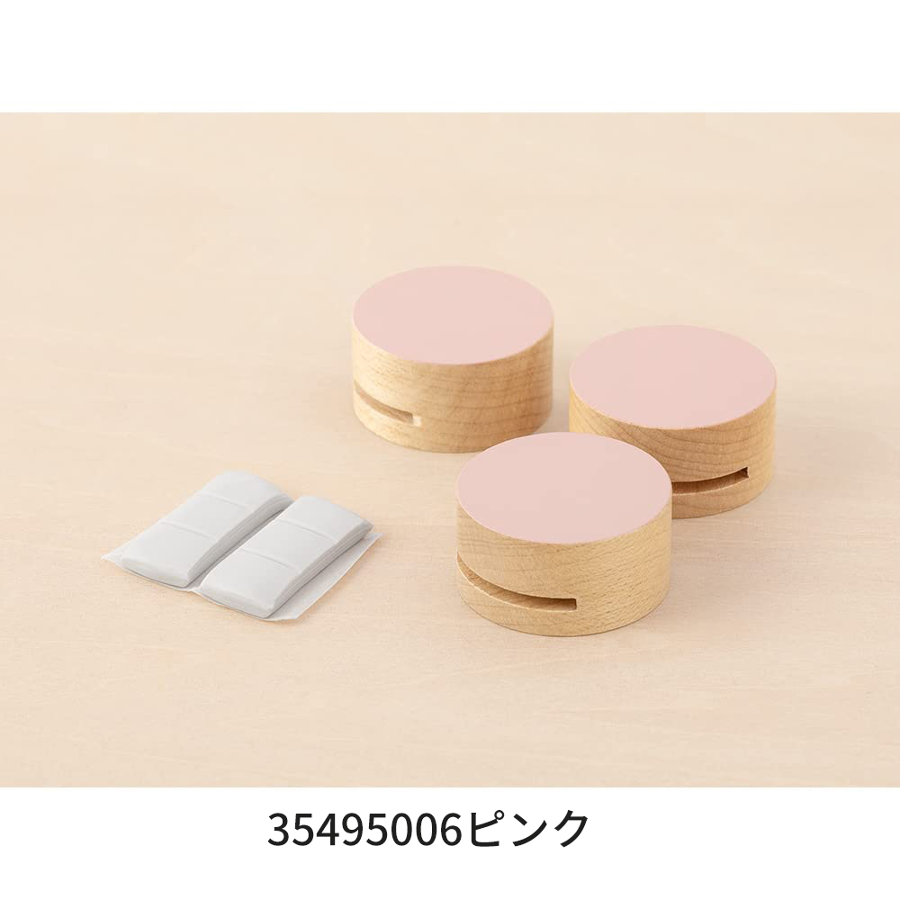 ピクチャークリップ 木製 3個入り [全4色] デザインフィル(ミドリ) 木