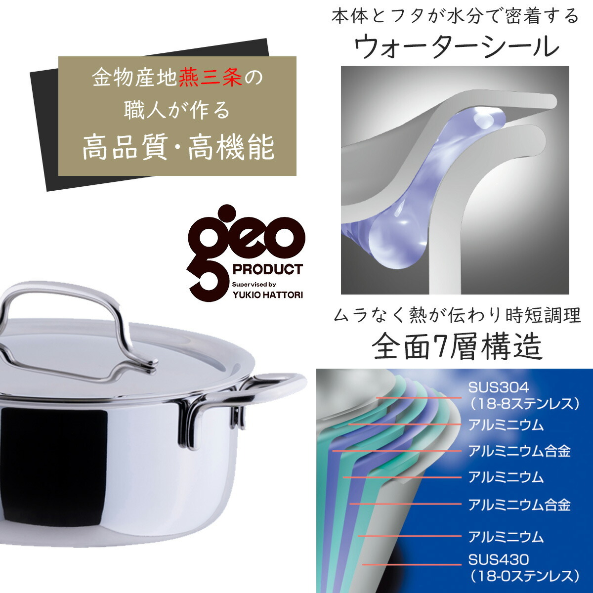 キッチン 服部ゆきおさん GEO PRODUCT BYrdQ-m33336879608 ジオプロダクト 片手鍋20センチ さいね -  leandroteles.com.br