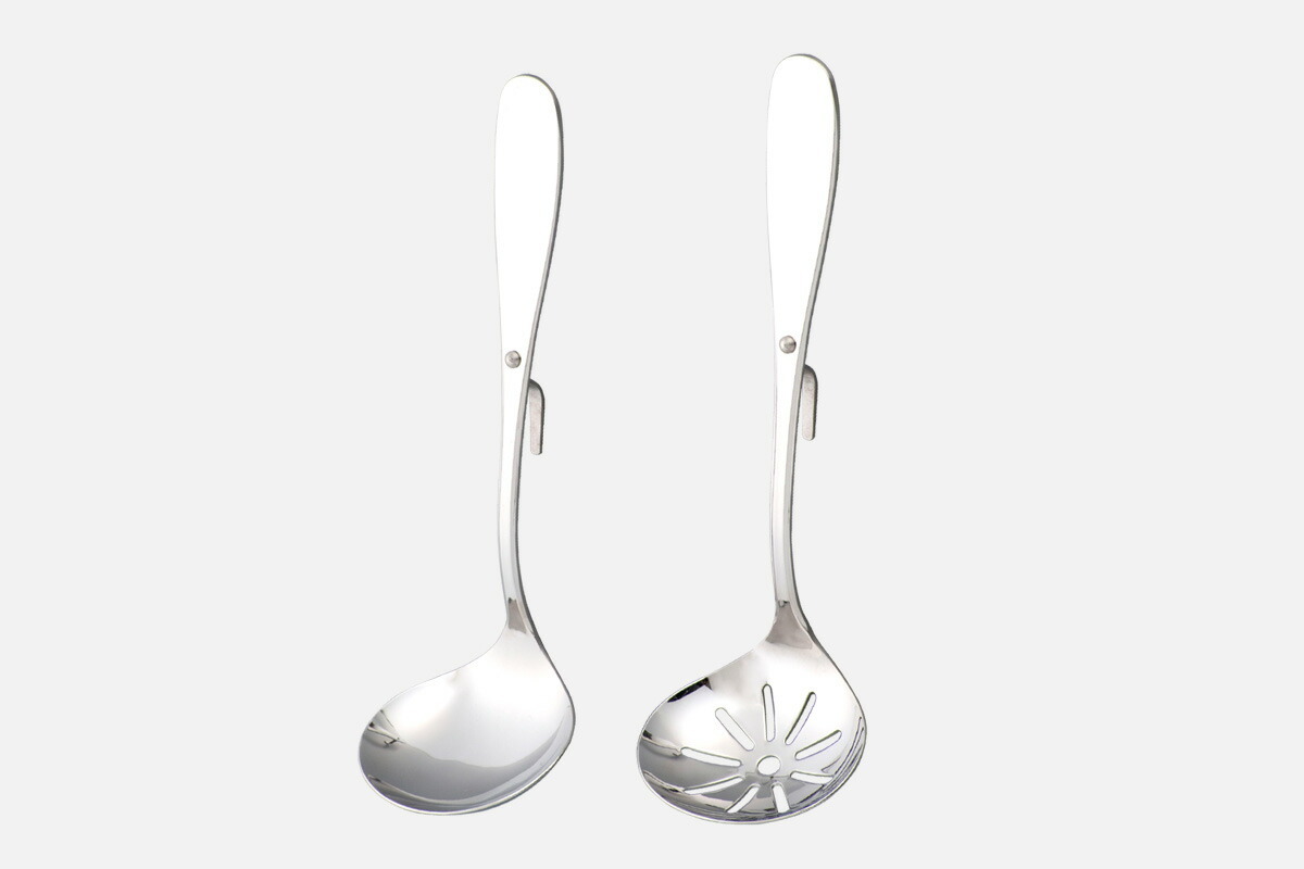 下村企販 卓上 お玉セット フック付き 日本製 ステンレス お玉 穴あき