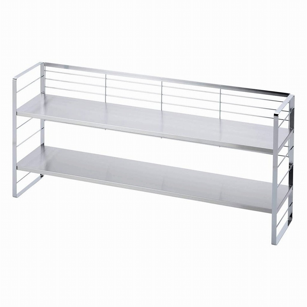 下村企販 ステンレス 棚の 出窓シェルフ 幅88 日本製 整理 収納 可動