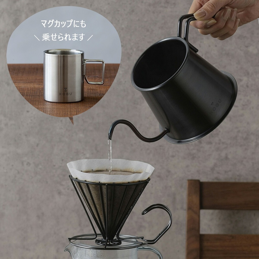 珈琲考具 黒 ドリッパー大 日本製 コーヒードリッパー ステンレス 清潔 丈夫 シンプル バリスタ コーヒー 下村企販 KOGU 国産 デザイン 職人  ギフト 黒発色 :43078:elulushop - 通販 - Yahoo!ショッピング