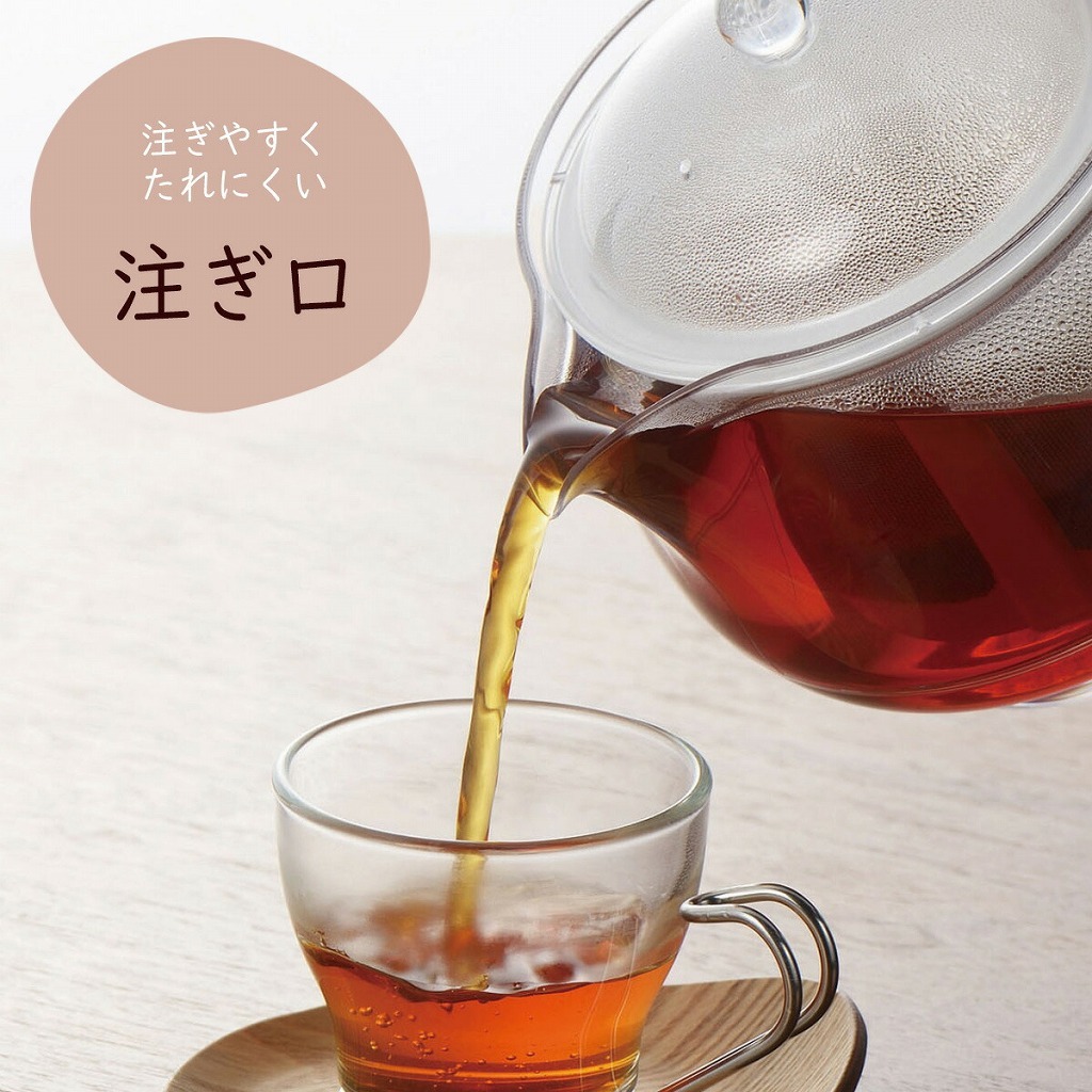 クリア ティーポット LL ポリエステルメッシュ ストレーナー 日本製
