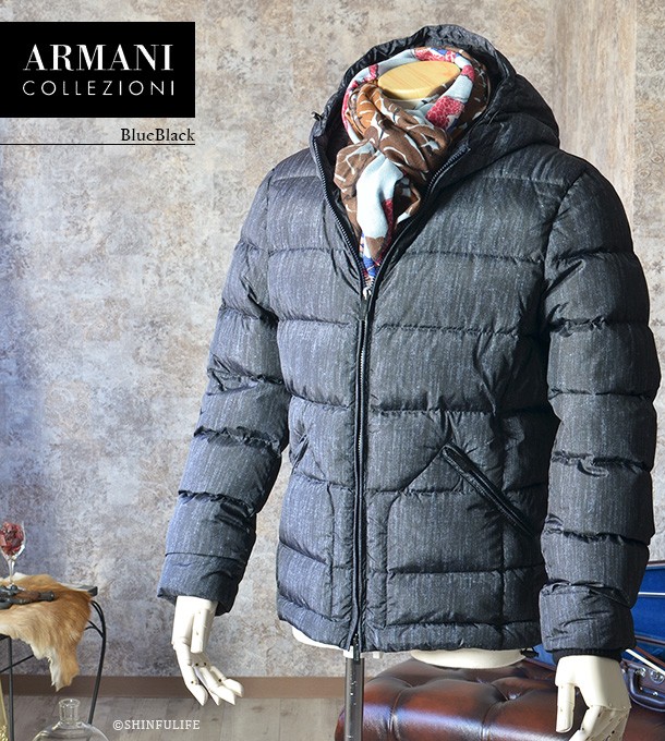 ARMANI COLLEZIONI アルマーニ ダウン ジャケット メンズ フード
