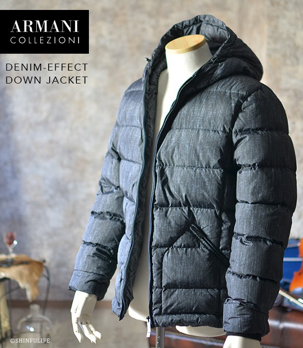 ARMANI COLLEZIONI アルマーニ ダウン ジャケット メンズ フード付