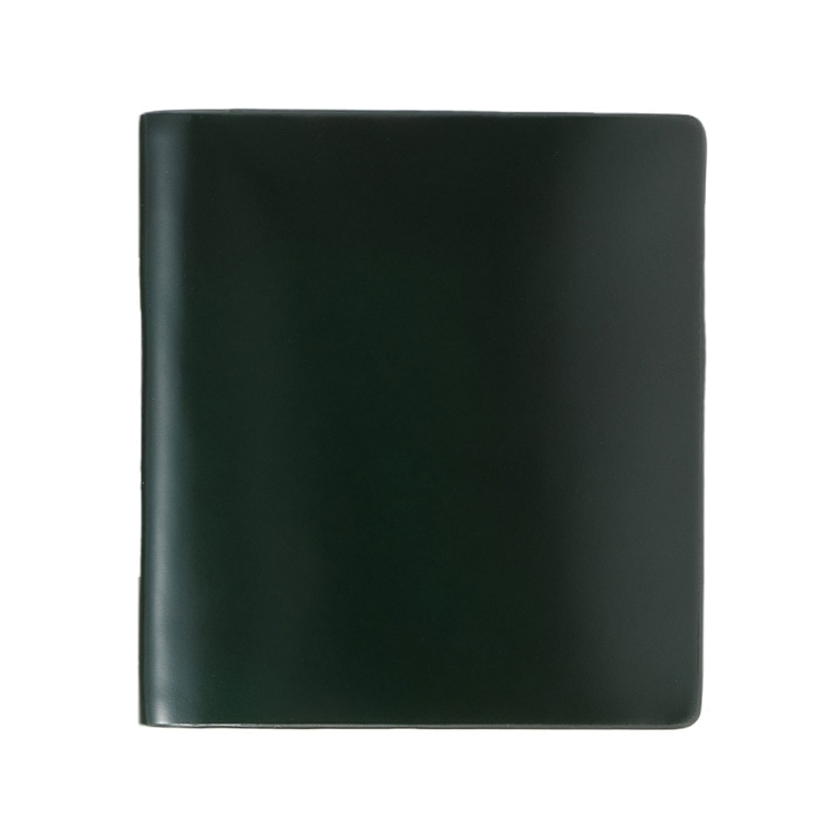二つ折り財布 メンズ 小銭入れあり コードバン コンパクト 薄型 黒 ブラック 緑 青 レザー 財布...