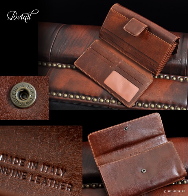 イタリア製 財布 本革 メンズ カード たくさん 入る 長財布 ブラック