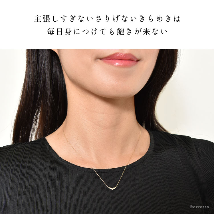 V字 5ストーン ダイヤモンド ネックレス ゴールド 日本製 アクセサリー