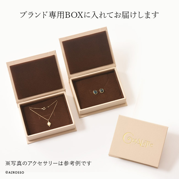 アミュレット ピアス 7連 揺れる 18K ゴールド ピンクトルマリン