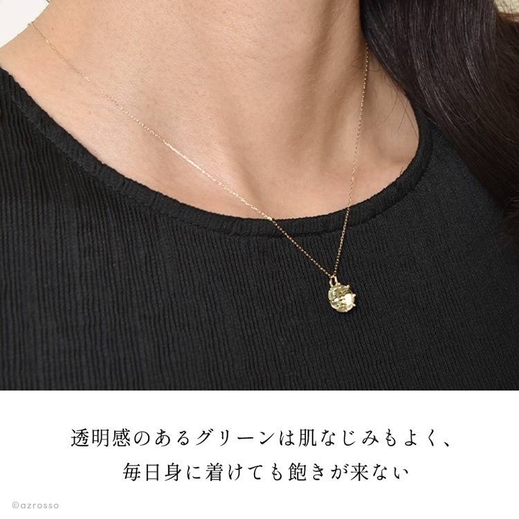 グリーン アメジスト ネックレス ゴールド 日本製 アクセサリー