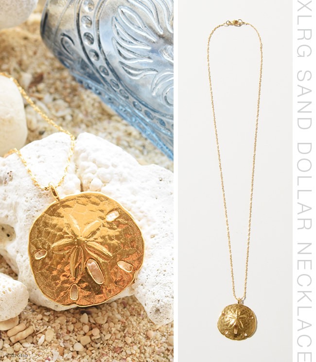 ネックレス レディース 18k ゴールド サンドダラー モチーフ シンプル