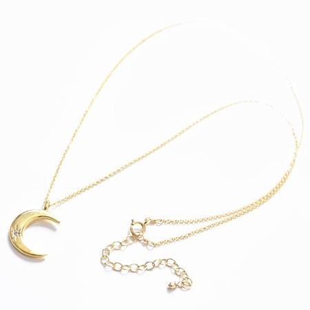 ゴールド ネックレス 三日月 ドギャード シンプル アクセサリー 華奢 14k クリスタル おしゃれ 母の日 プレゼント ギフト 義母｜shinfulife-otherlife｜02