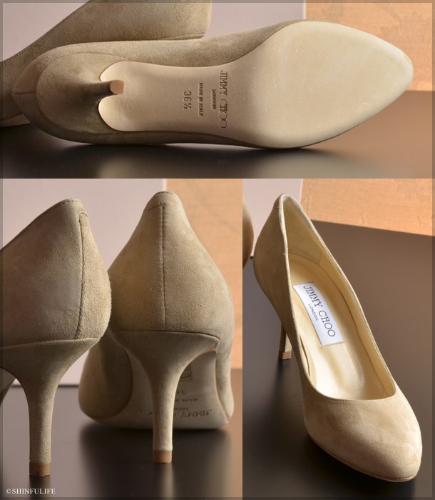 JIMMY CHOO ジミーチュウ スエード ヒール パンプス ラウンド