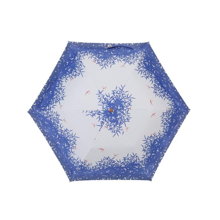 日傘 母 折りたたみ 傘 レディース 折り畳み 晴雨兼用 uvカット 軽量 遮熱 遮光 和柄 花柄 梅 バンブーハンドル 青 紫  2段折りたたみ