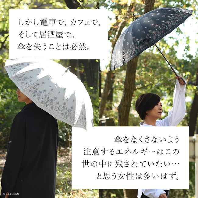 Anne Coquine プリント柄木製晴雨兼用長傘 モノグラムホワイト Francfranc｜ハナプリント 長傘 58cm(晴雨兼用) | Rakuten
