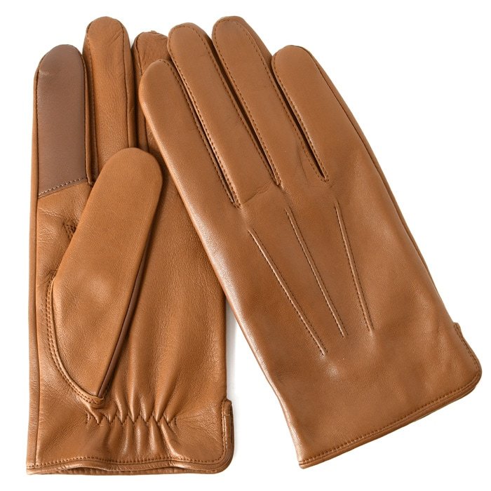 日本製造新品 DEMI CLUB ラム/カシミア100% 手袋 レザー イタリア製 手袋